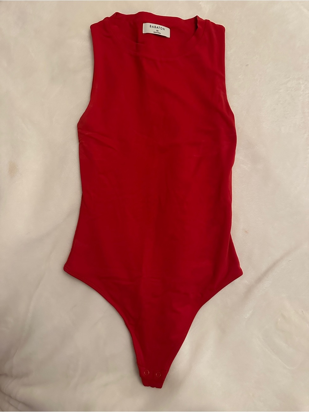 Babaton Red Sleeveless One-Piece Bodysuit